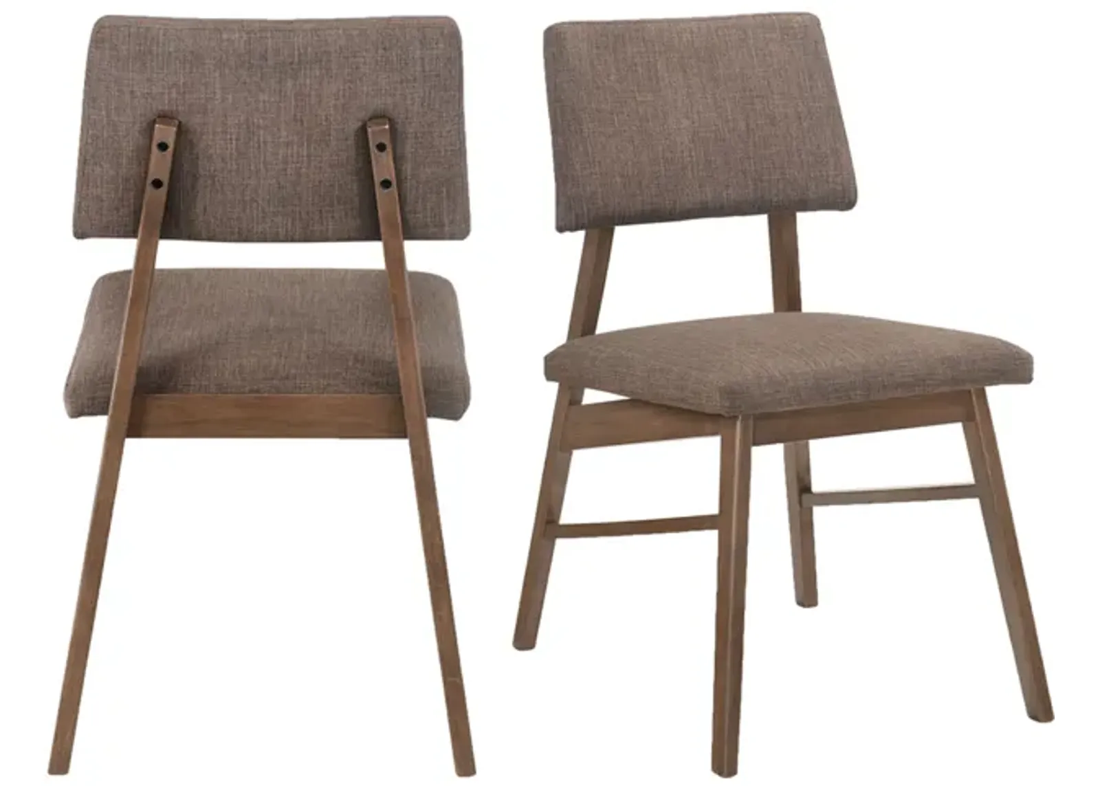 Ronan Side Chair in Walnut, Set of 2