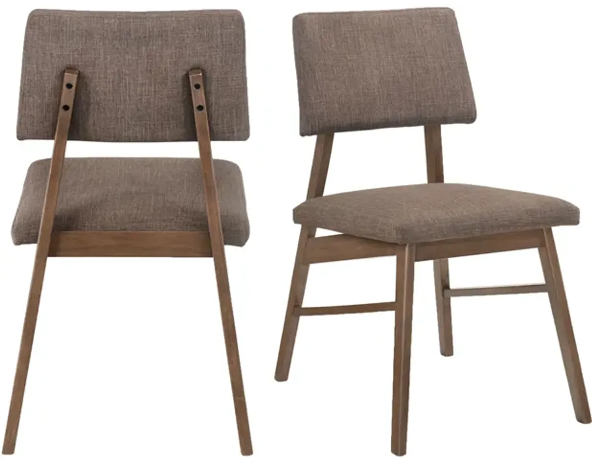 Ronan Side Chair in Walnut, Set of 2