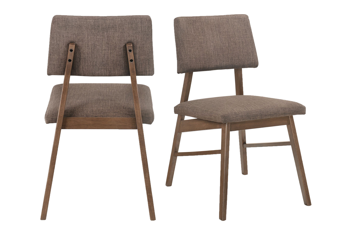 Ronan Side Chair in Walnut, Set of 2