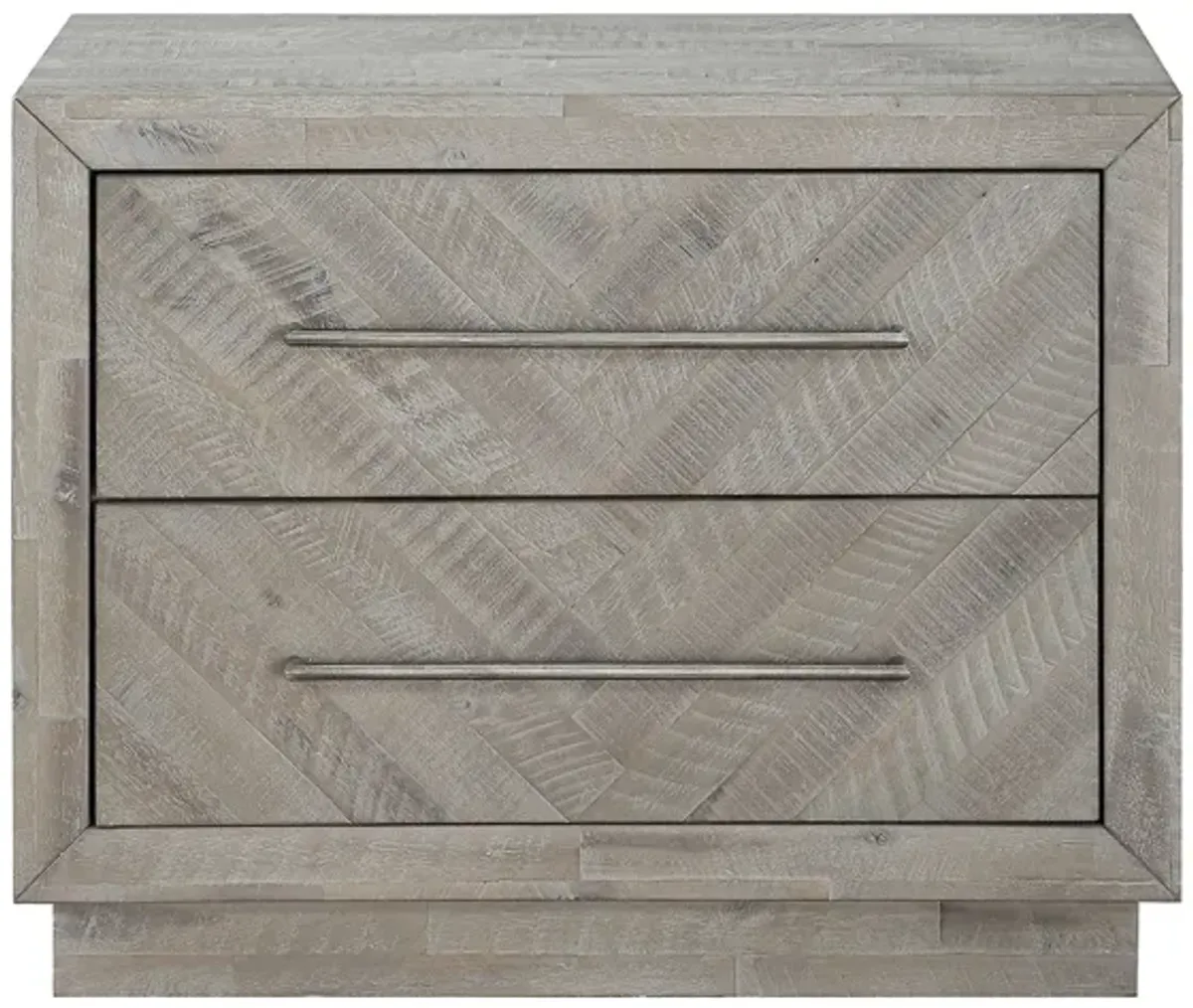 Herringbone Nightstand in Gray