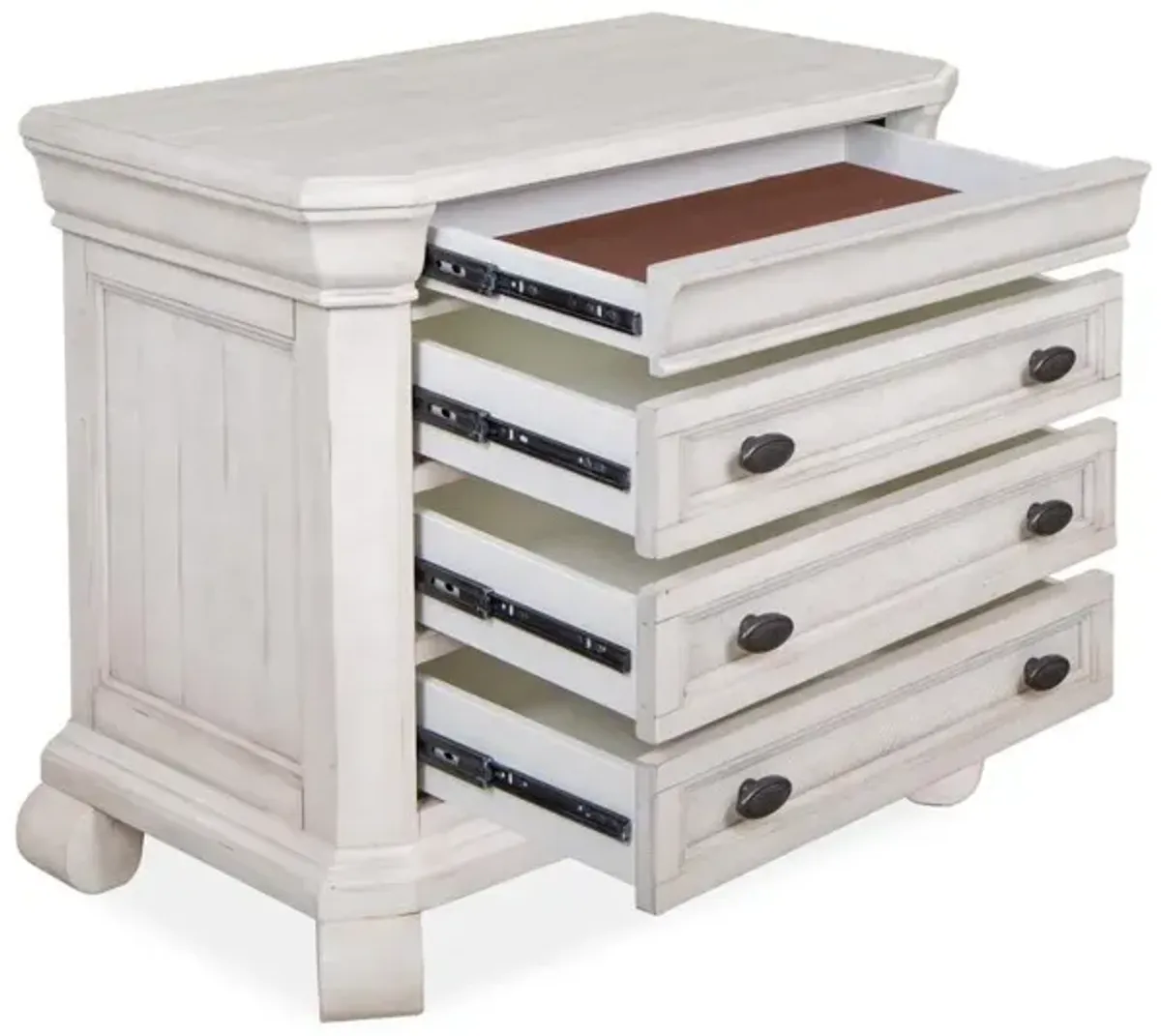 Bellamy 4 Drawer Nightstand in White