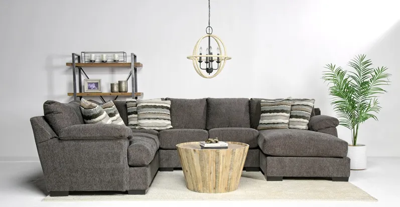 Palm Springs Silver 3 Pc Sectional