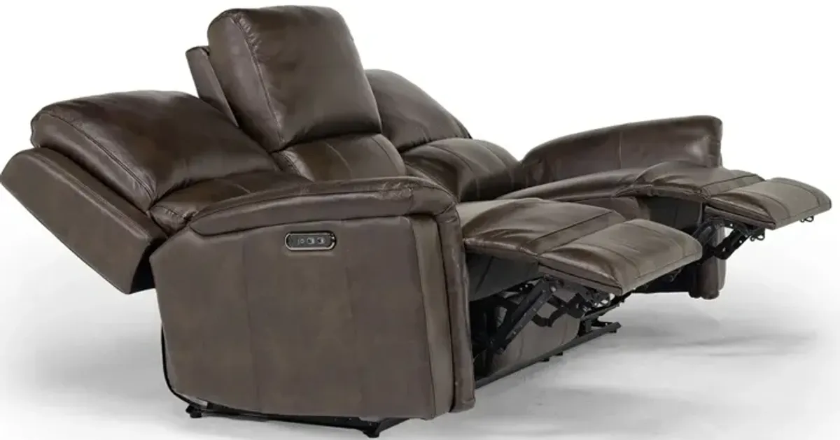 Martina 2 Power Sofa in Dark Brown