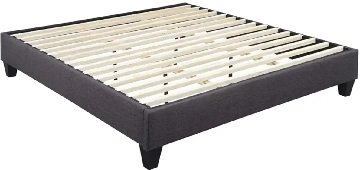 Abby Platform Bed in Charcoal, Eastern King