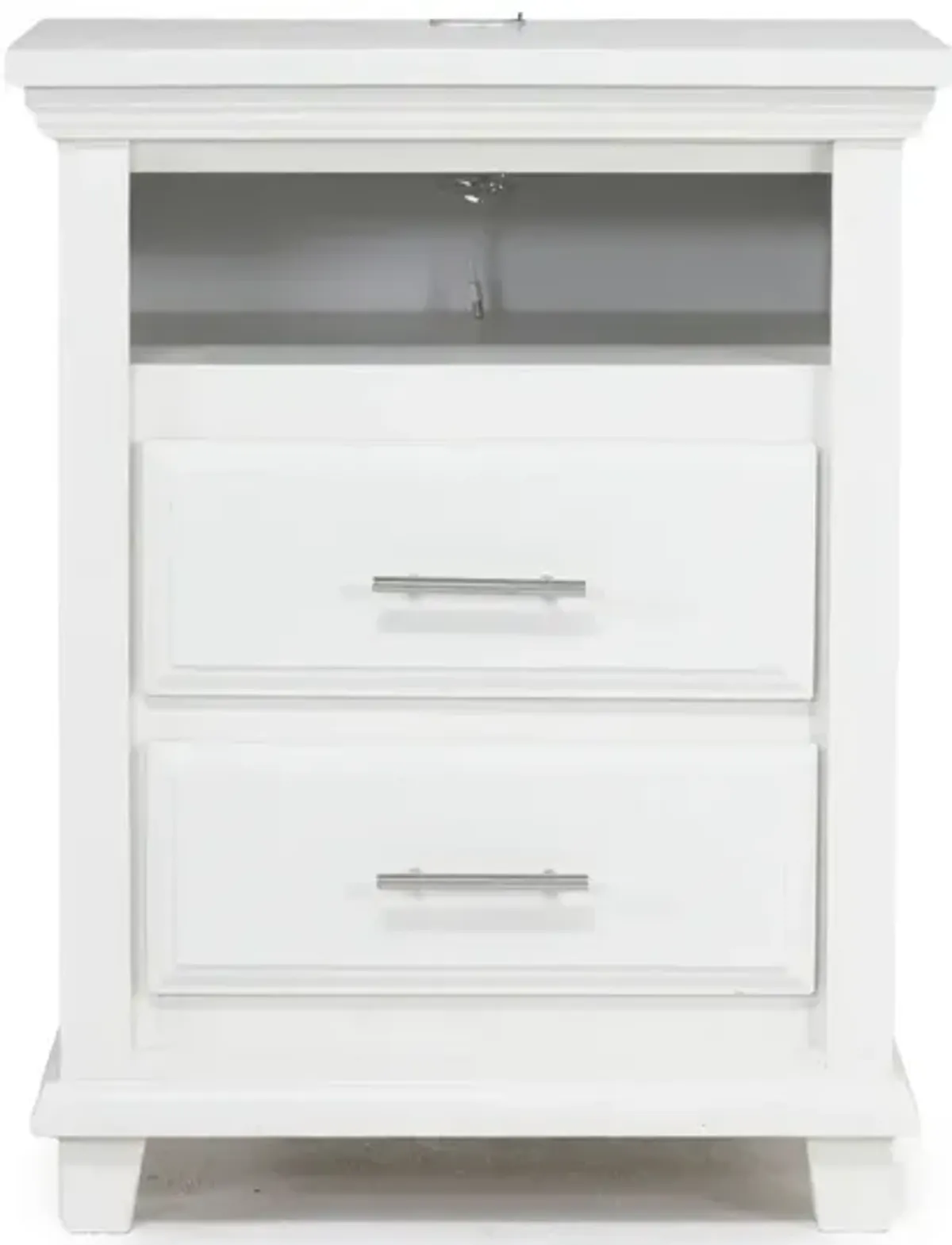 Bella Bookshelf Nightstand in White