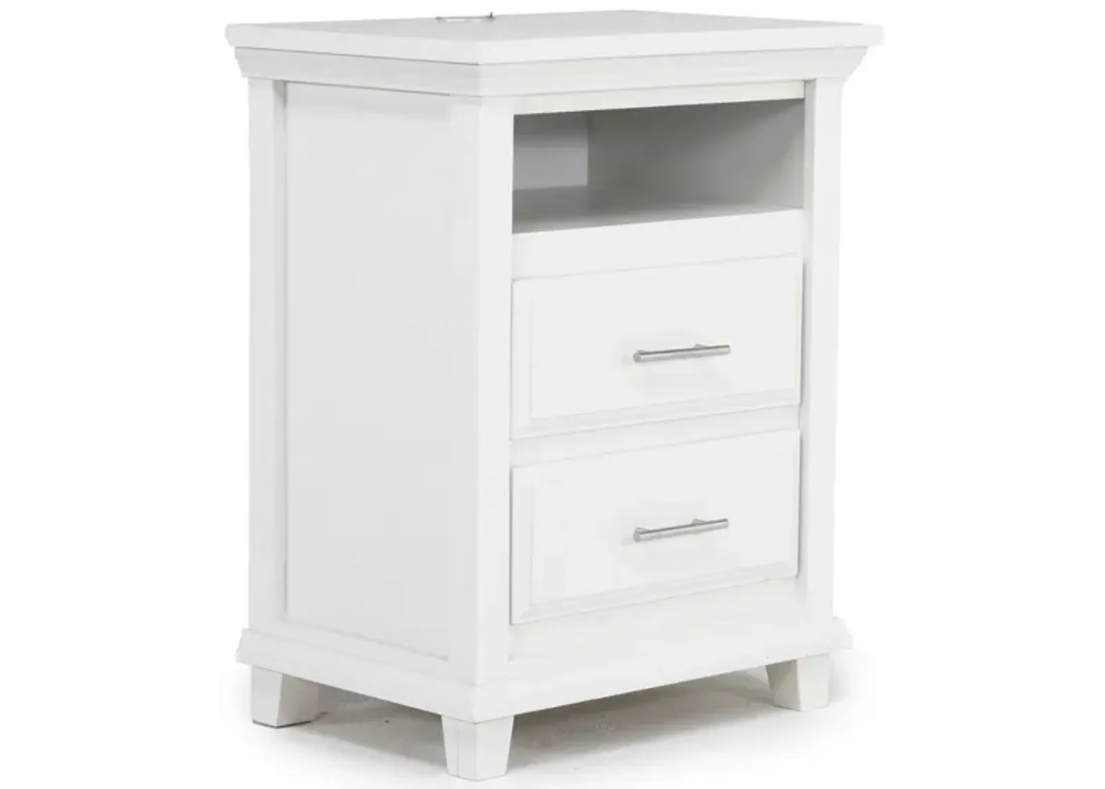 Bella Bookshelf Nightstand in White