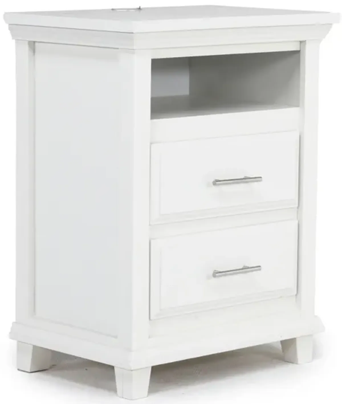 Bella Bookshelf Nightstand in White