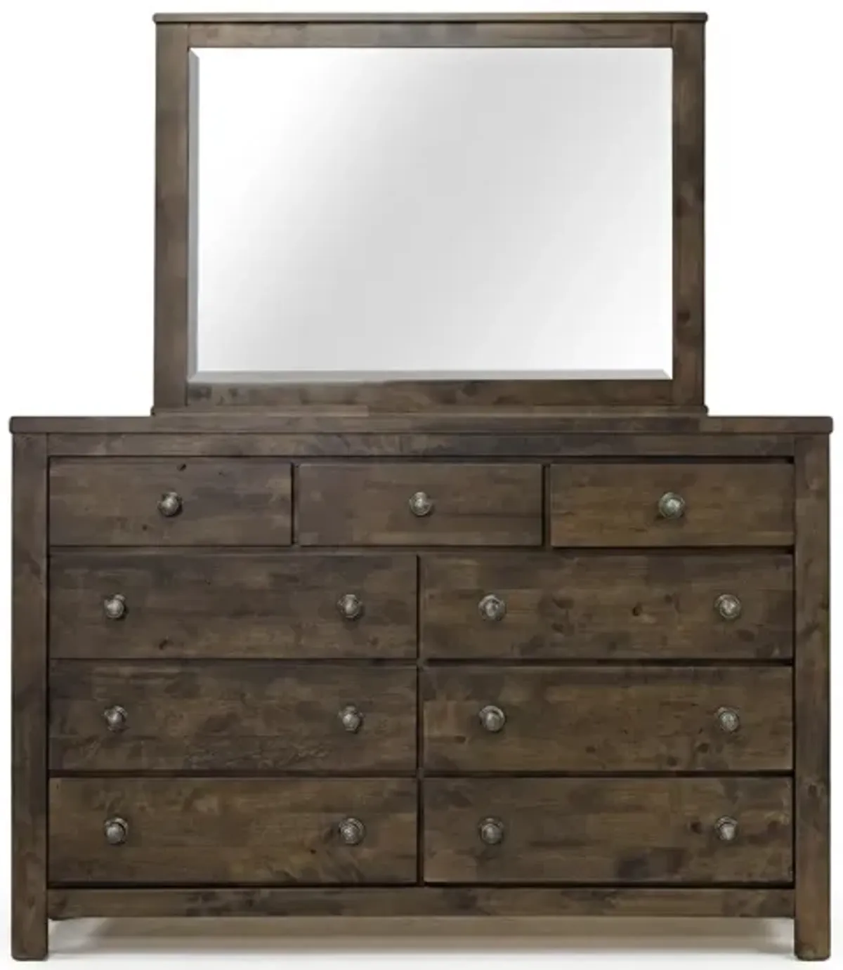 Blue Ridge Mirror in Rustic Gray