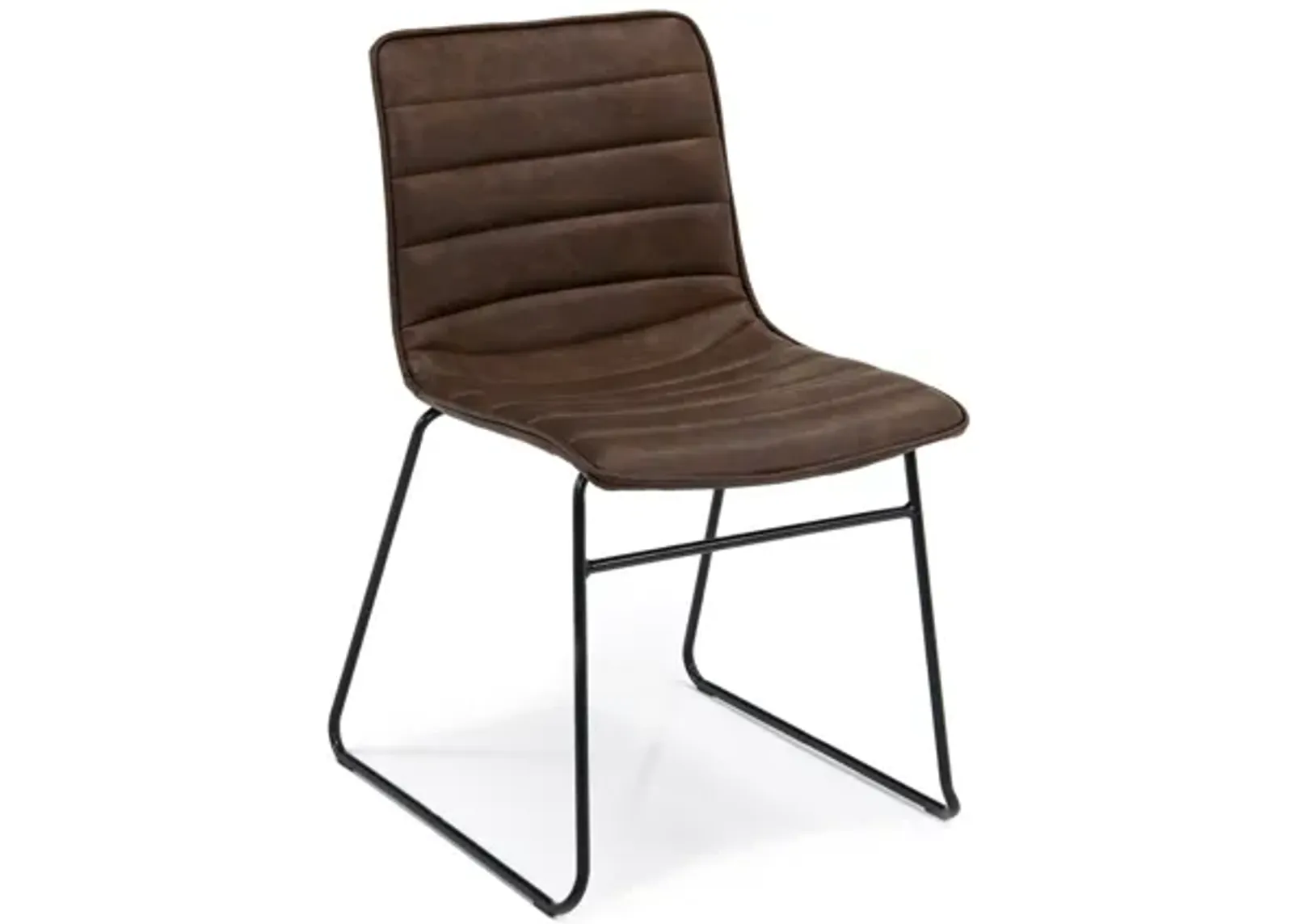 Ella Side Chair in Mocha Leather