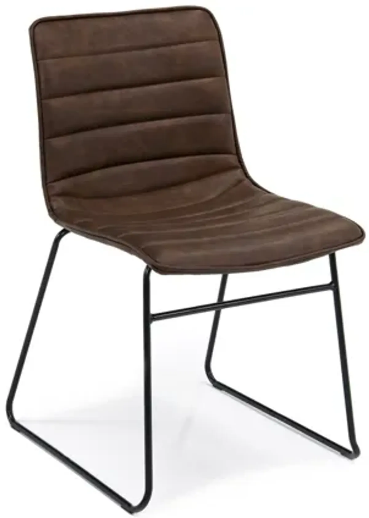 Ella Side Chair in Mocha Leather