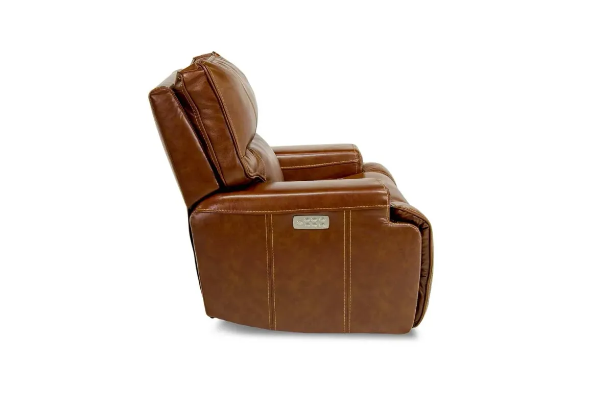 Oslo 3 Power Recliner in Brown Leather