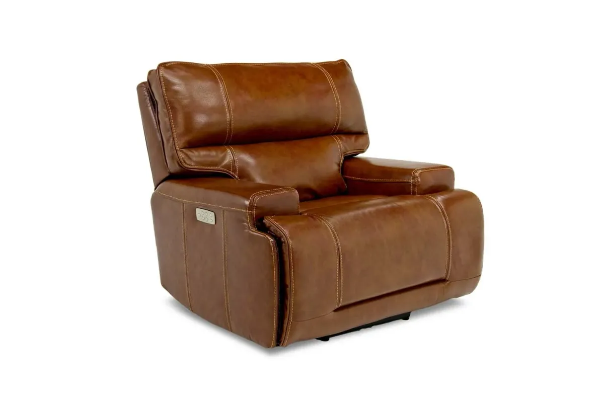 Oslo 3 Power Recliner in Brown Leather