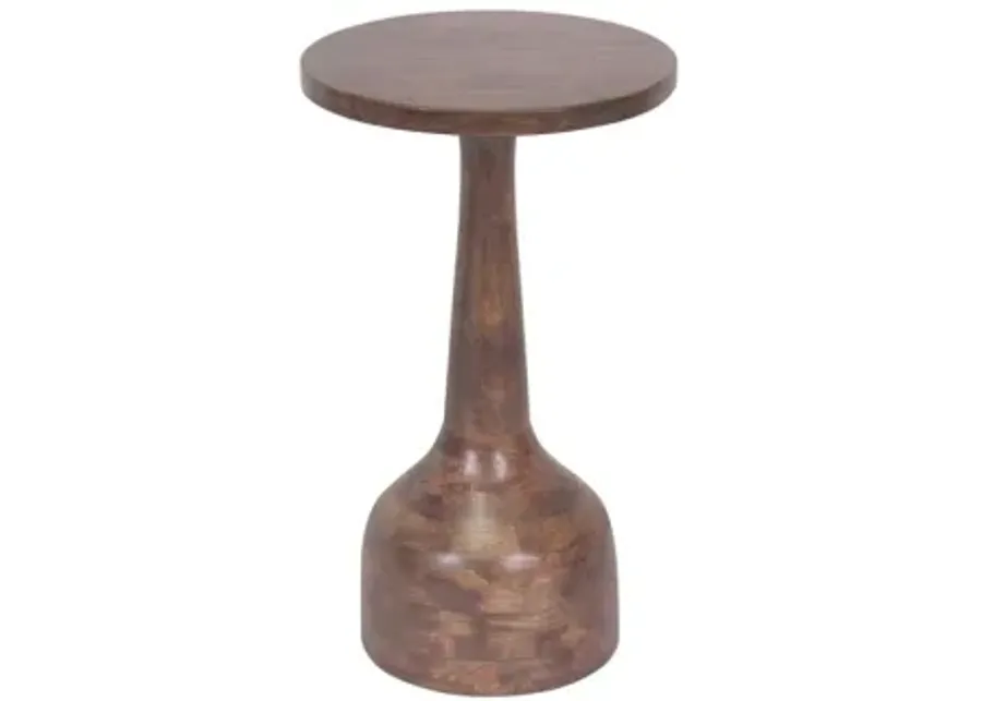 Joville Accent Table in Medium Brown