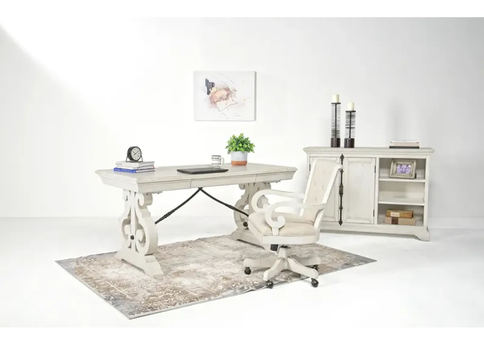 Bellamy Office Desk & Chair in White