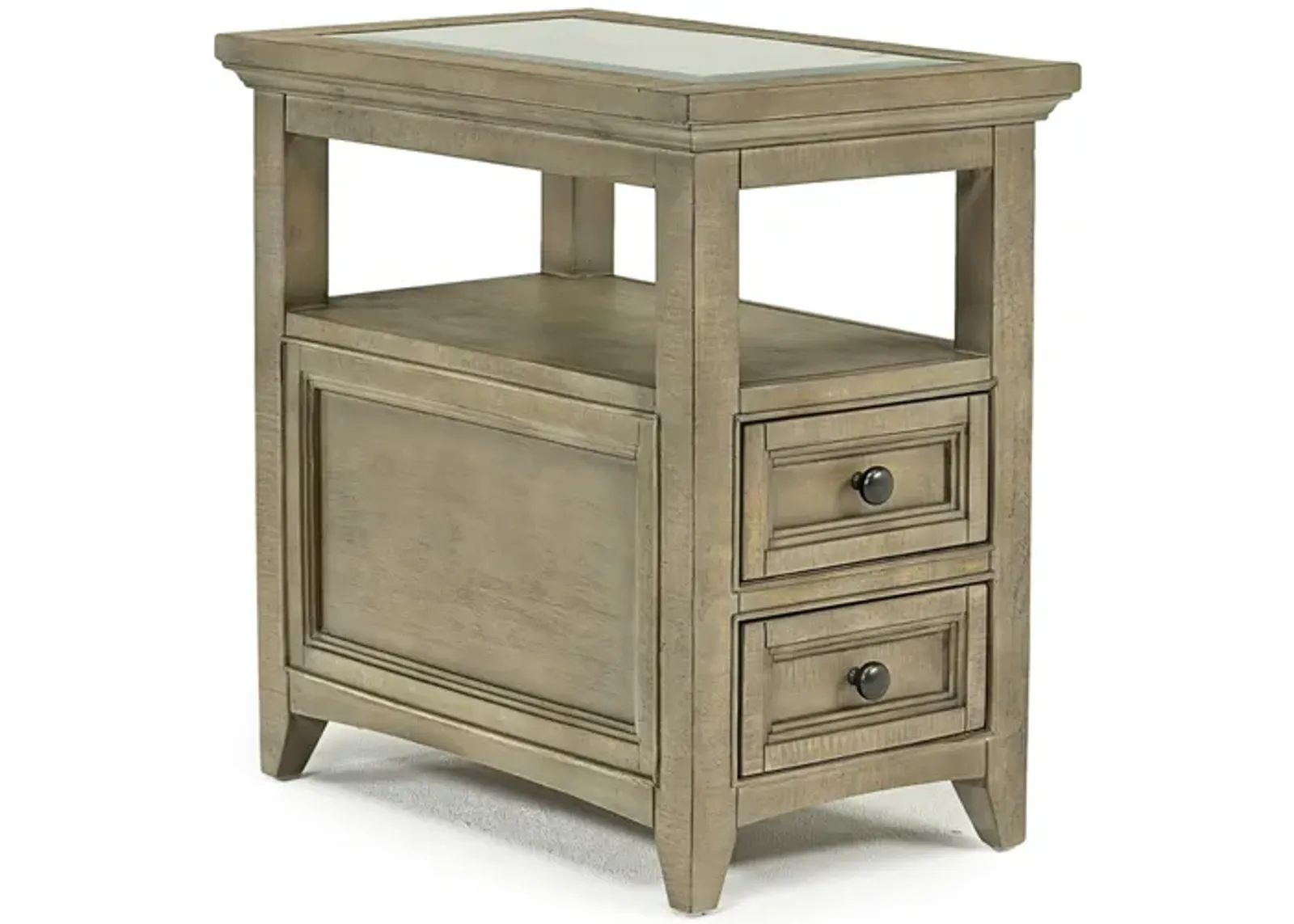 Bay Creek Chairside Table in Light Gray