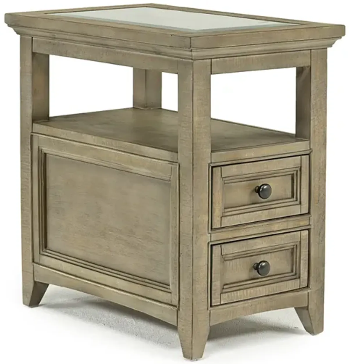 Bay Creek Chairside Table in Light Gray