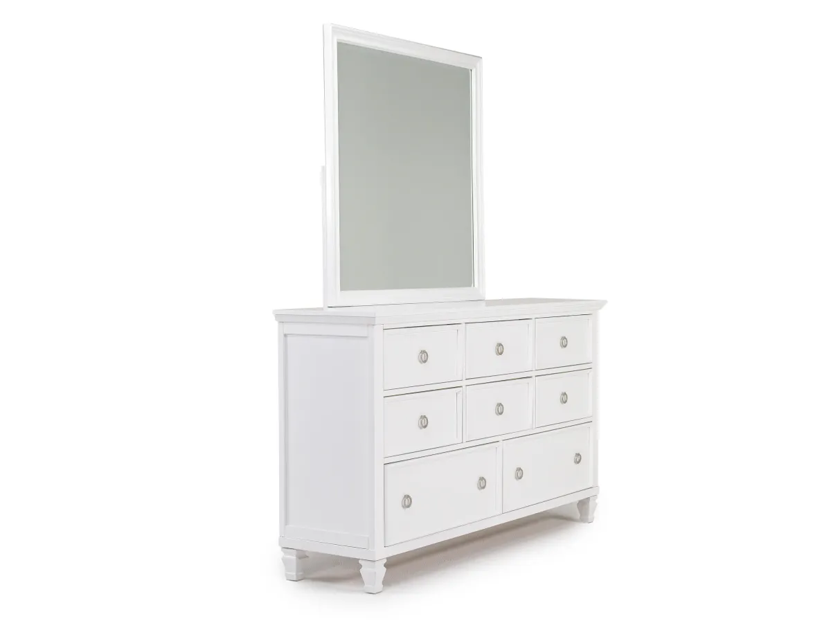 Tamarack Mirror in White