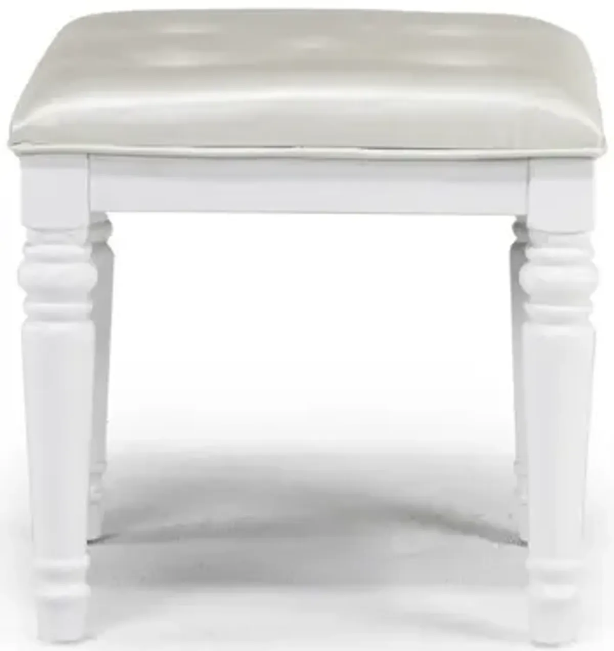 Valentino Vanity Stool in White