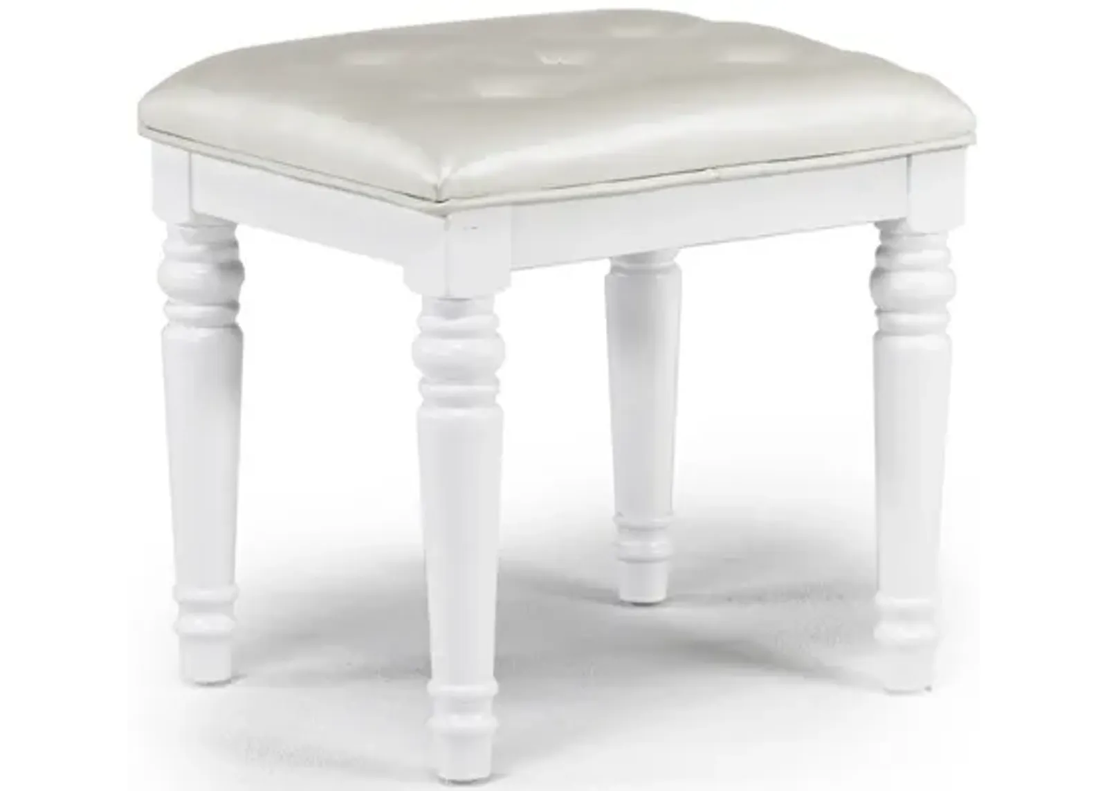 Valentino Vanity Stool in White