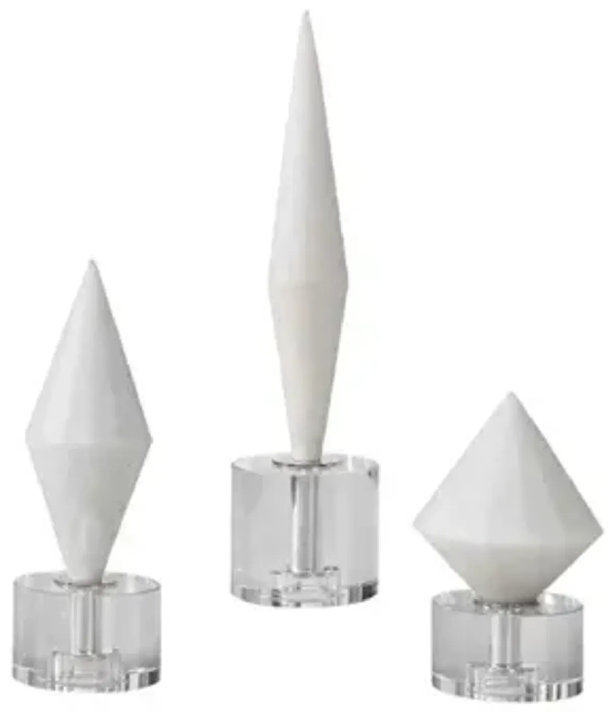 Alize Sculpture in White, Set of 3