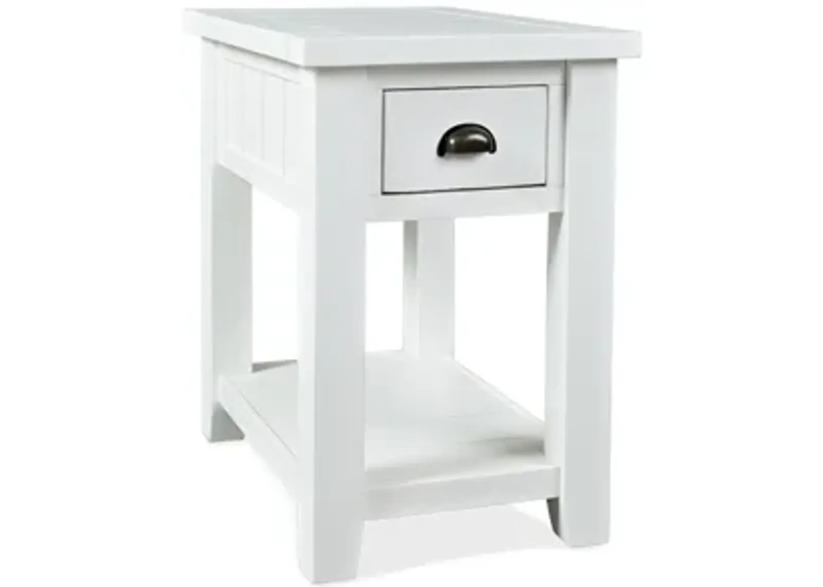 Artisans Chairside Table in White