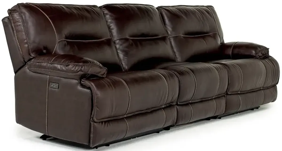 Retreat Power Sofa & Loveseat in Cognac Leather
