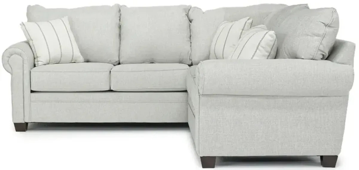 Cordoba Tux Loveseat Sectional in Splash Linen, Right Facing