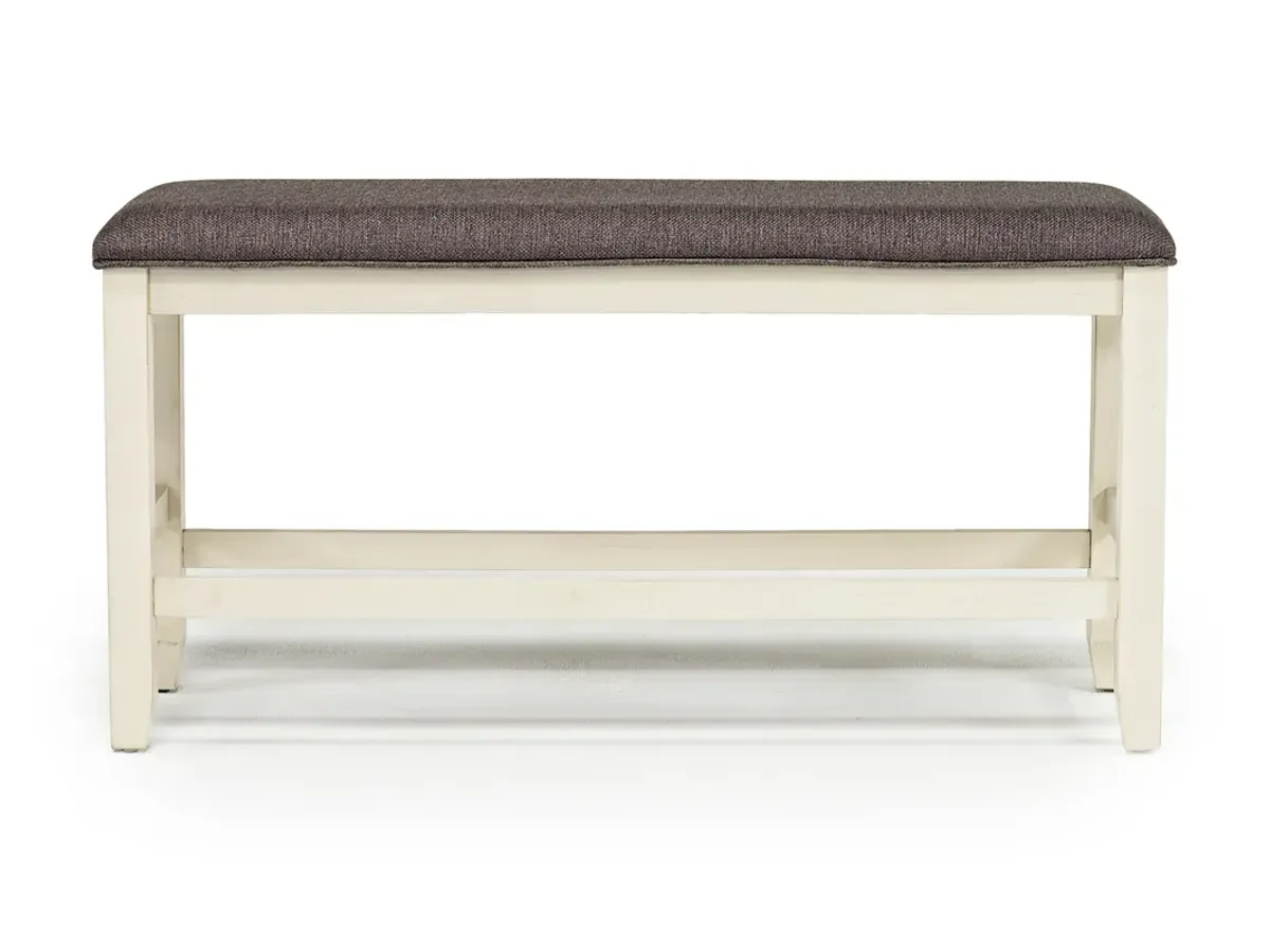 Miami Counter Height Bench in White