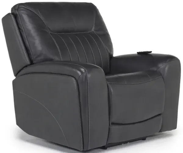 Banks 3 Power Recliner in Chesapeake Charcoal Leather