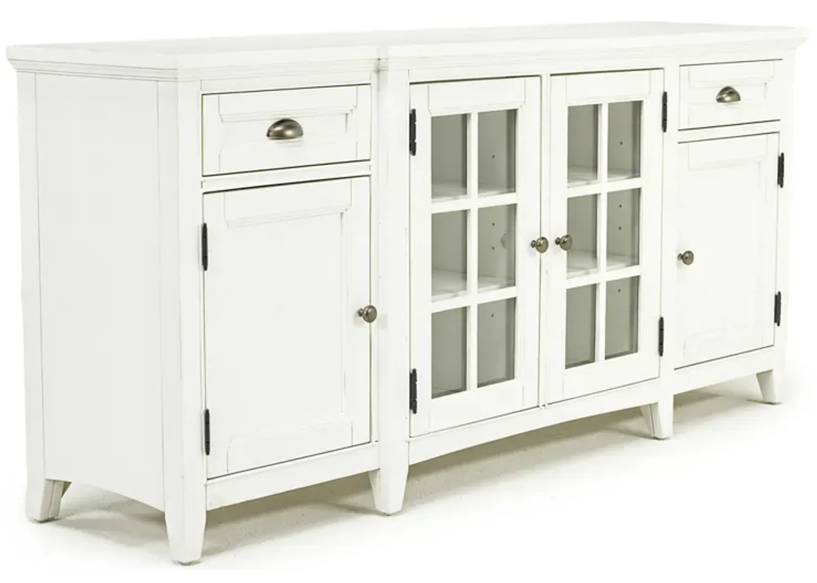 Bay Creek Media Console in White w/ USB Charger, 70 Inch