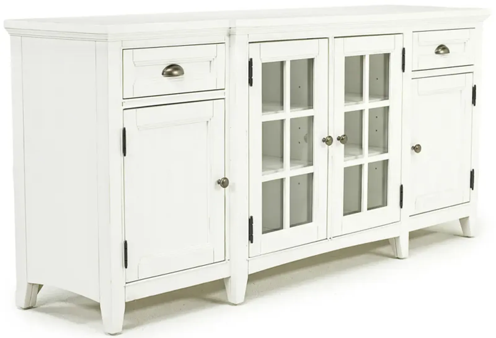 Bay Creek Media Console in White w/ USB Charger, 70 Inch