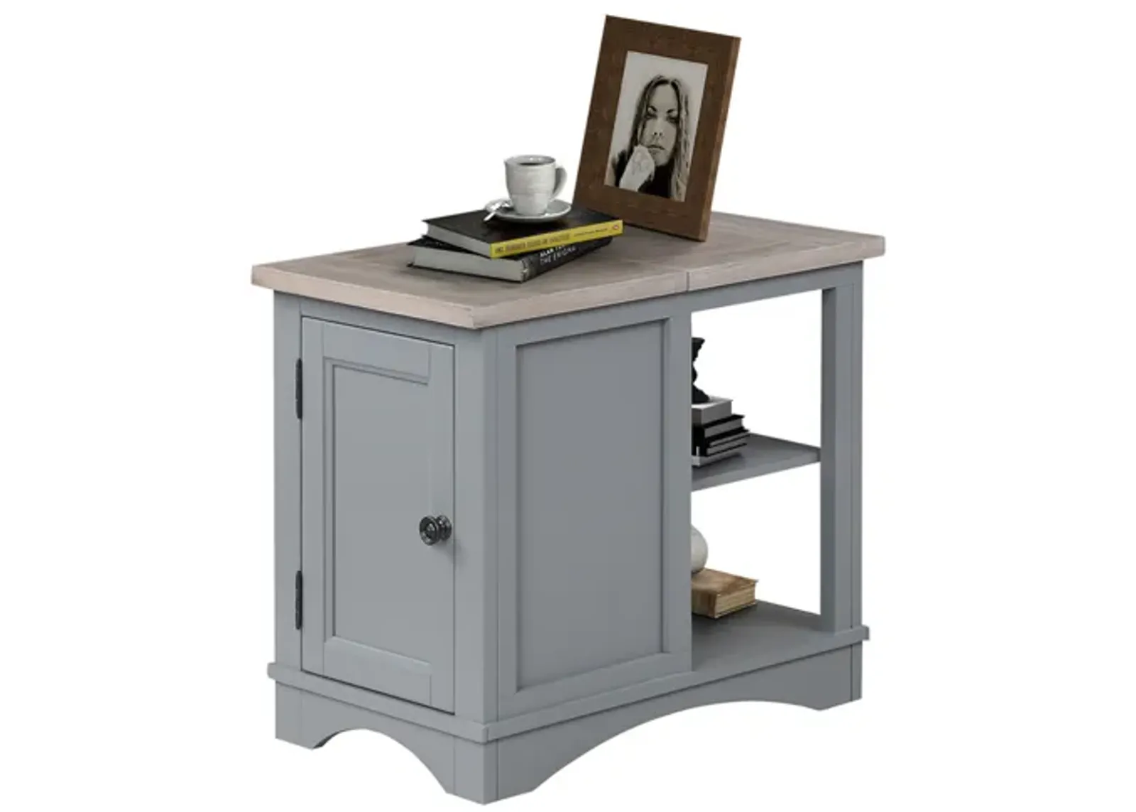 Americana Chairside Table in Gray