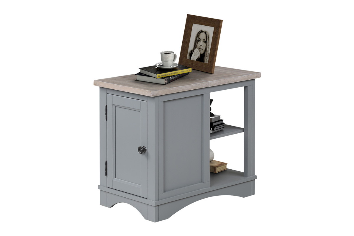 Americana Chairside Table in Gray