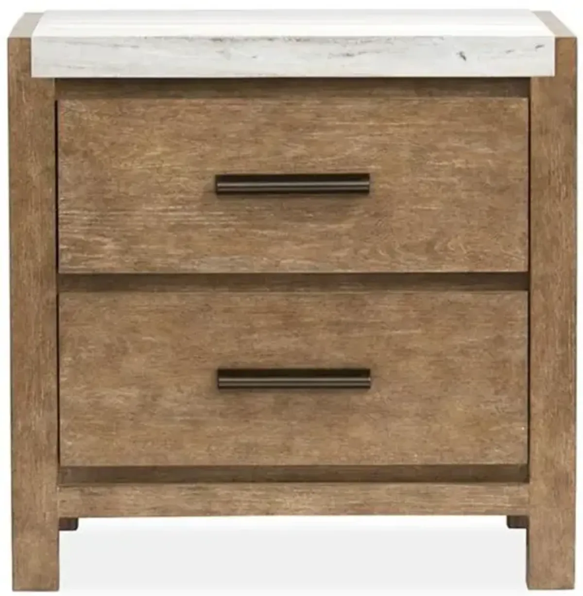 Aspen Valley 2 Drawer Nightstand in Sierra Brown