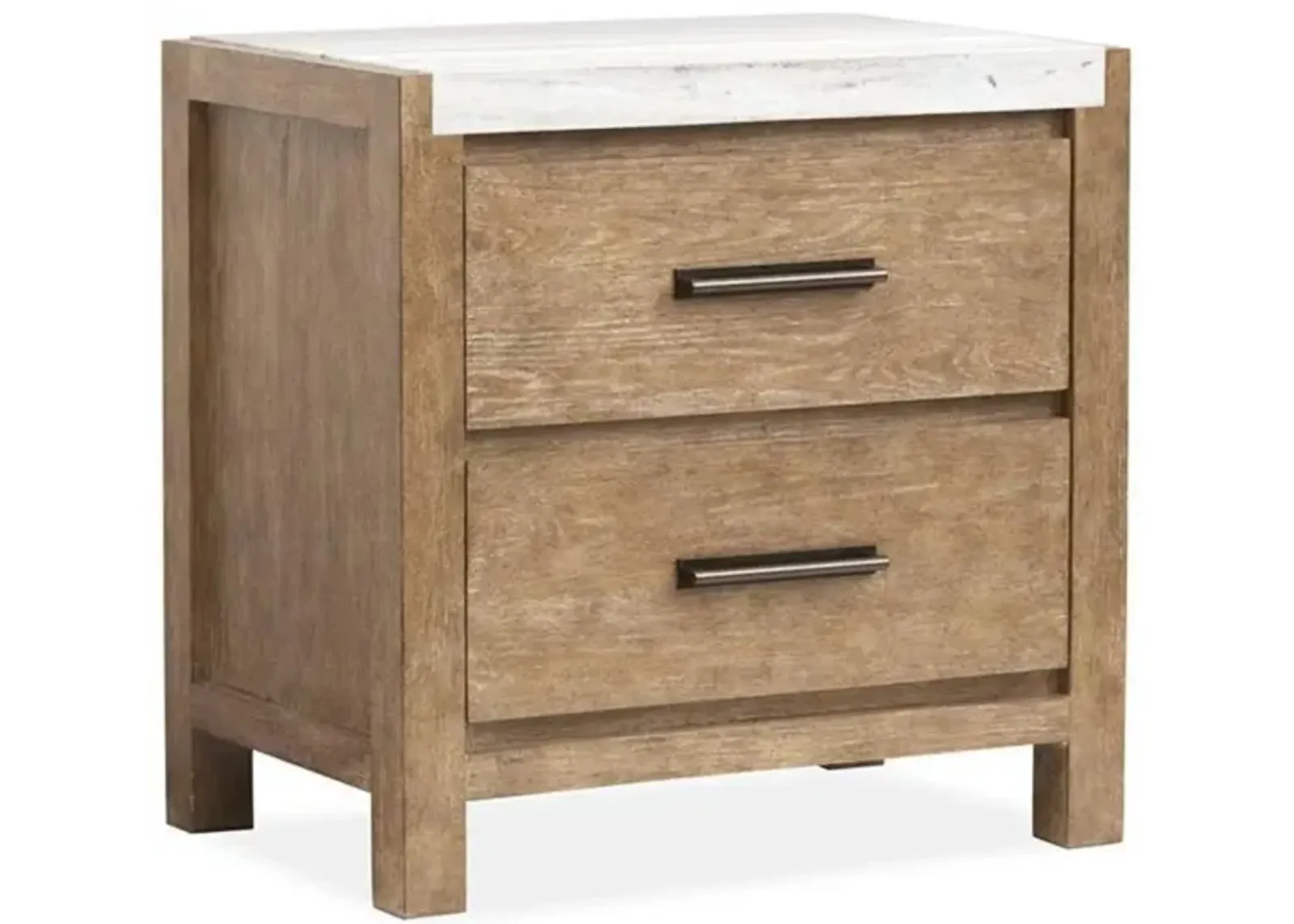 Aspen Valley 2 Drawer Nightstand in Sierra Brown