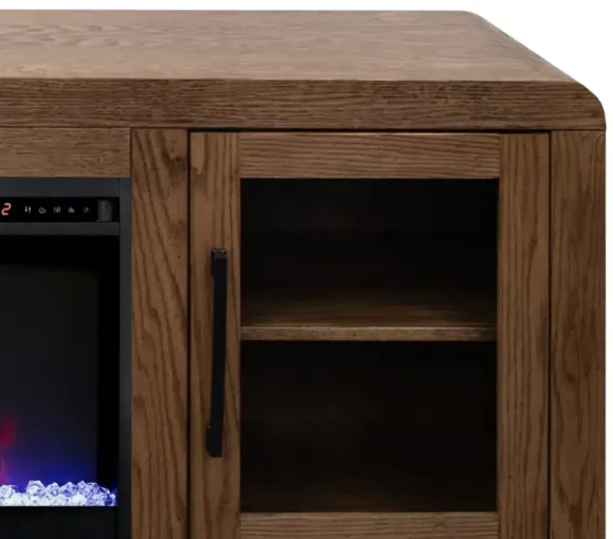 Haven Fireplace Console In Brown, 81 inch