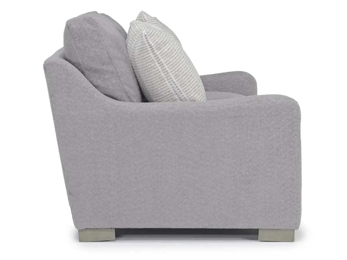 Alice Loveseat in Bellevue Platinum, Down