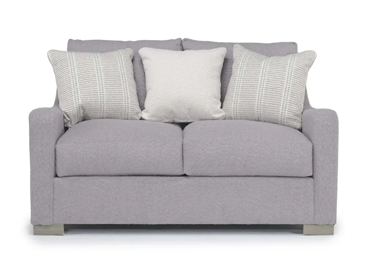 Alice Loveseat in Bellevue Platinum, Down