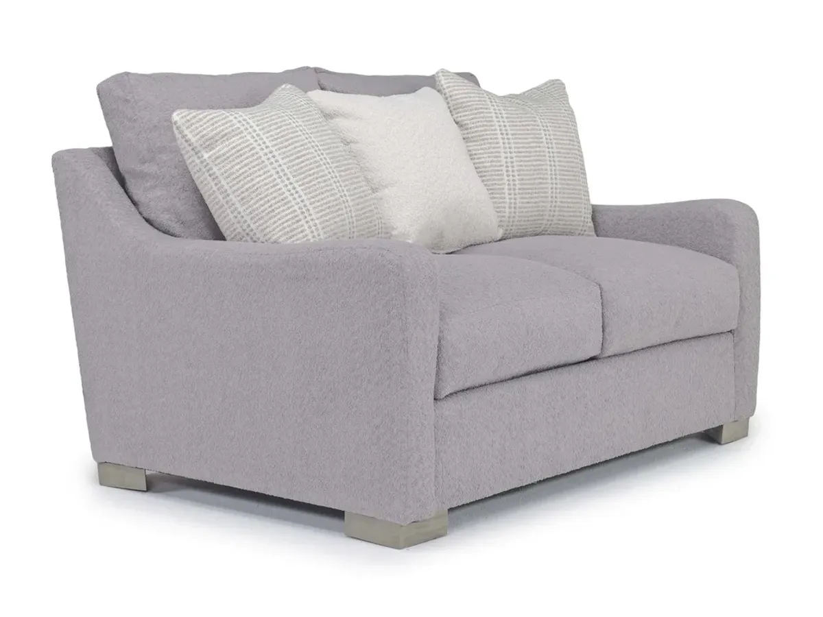 Alice Loveseat in Bellevue Platinum, Down