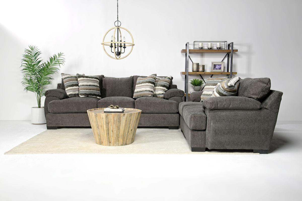 Bermuda Large Sofa & Loveseat in Victory Sterling