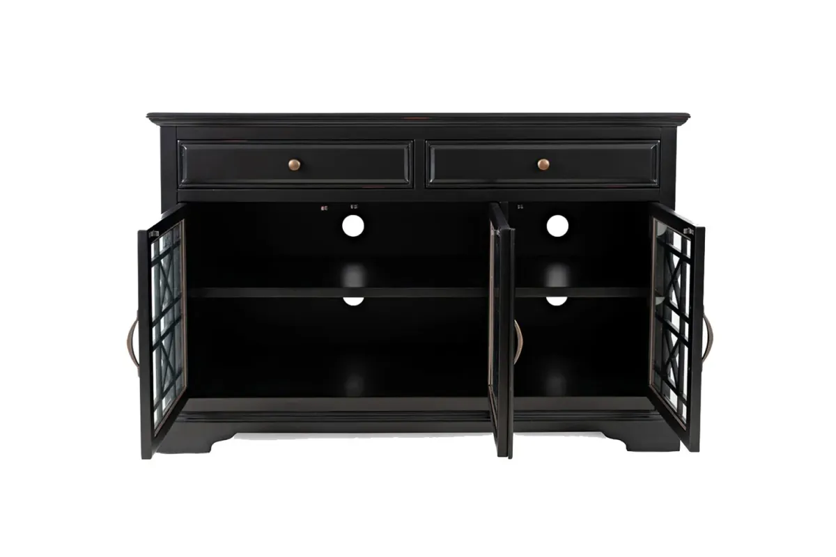 Skyy Media Console in Black, 50 Inch