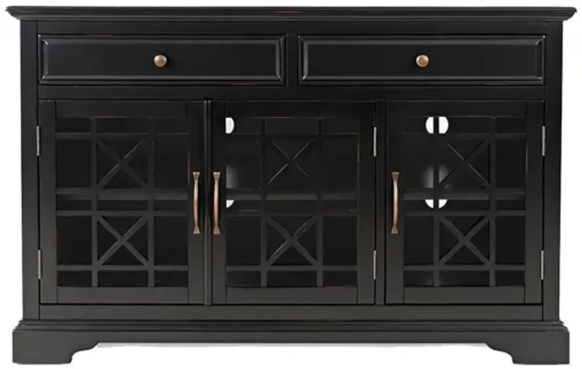 Skyy Media Console in Black, 50 Inch
