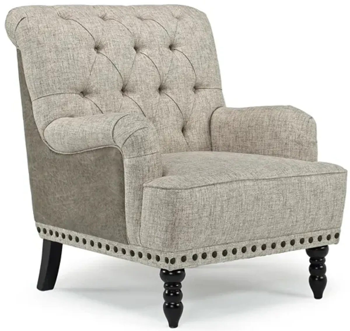 Linen Accent Chair in Stone