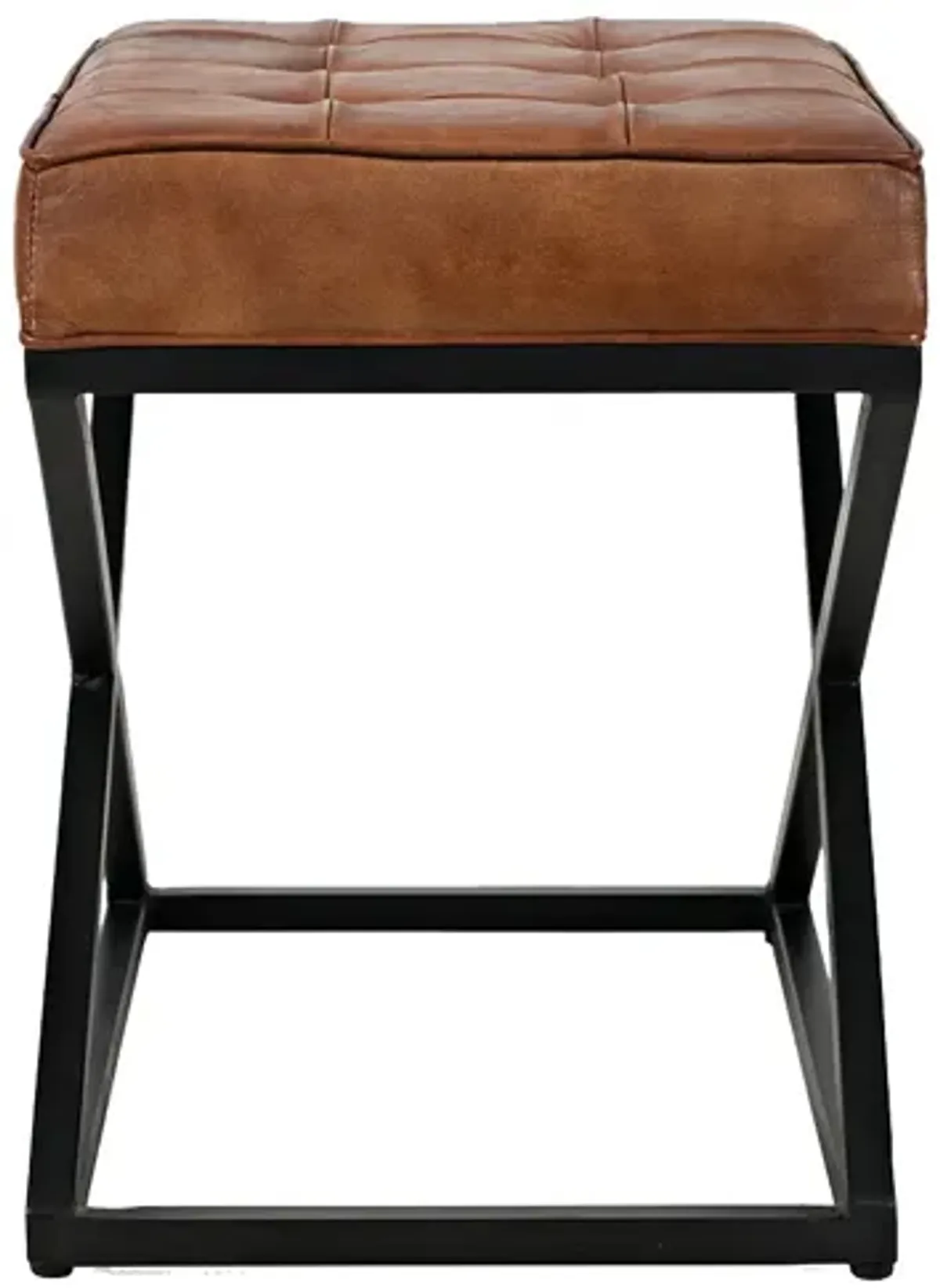 Hogan Accent Ottoman in Sienna Leather