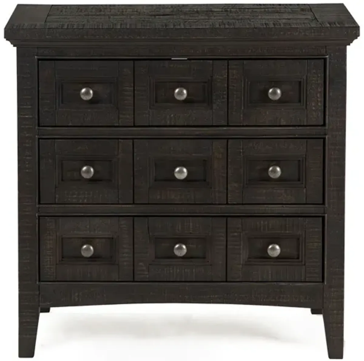 Bay Creek 3 Drawer Nightstand in Graphite