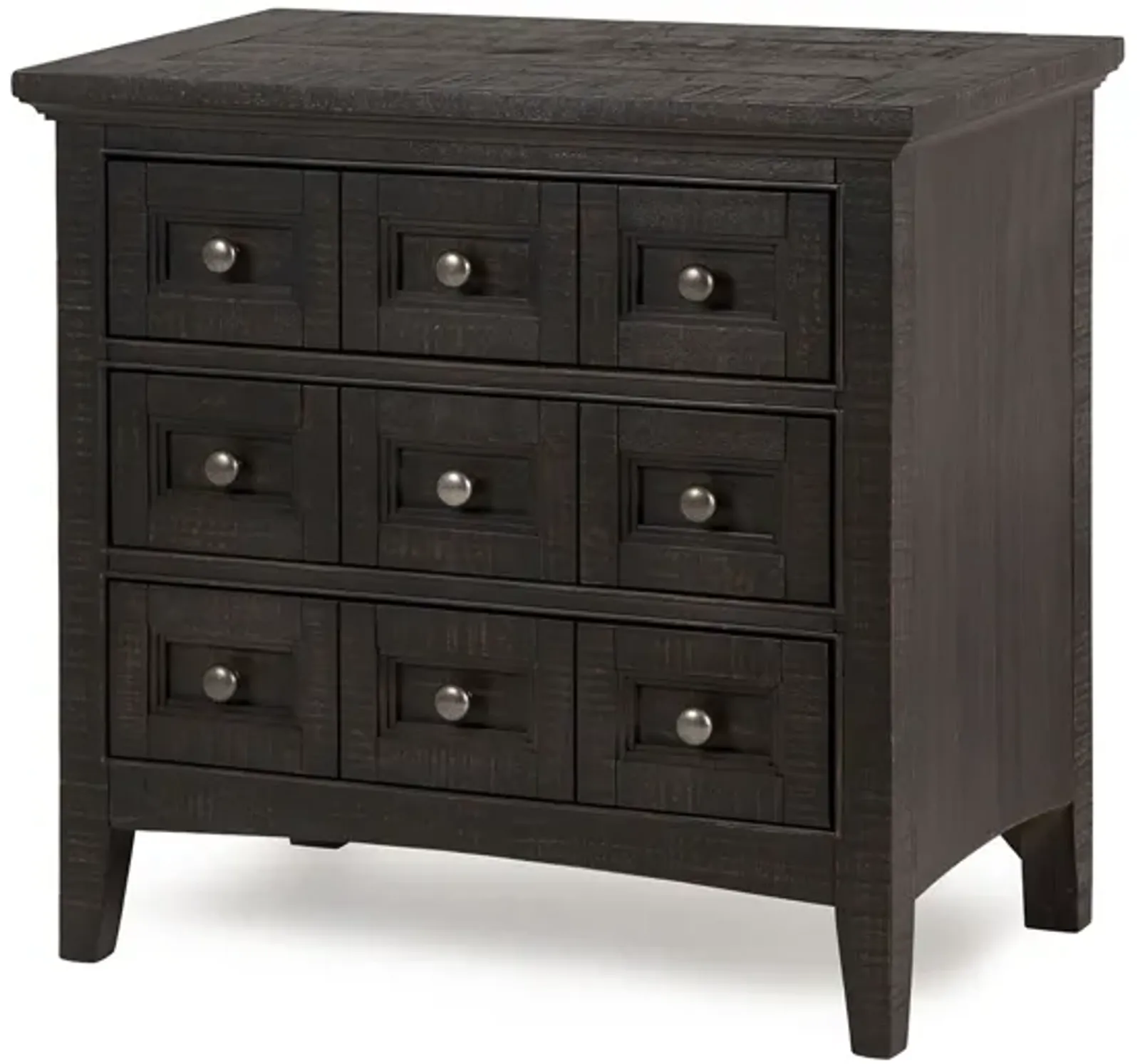 Bay Creek 3 Drawer Nightstand in Graphite