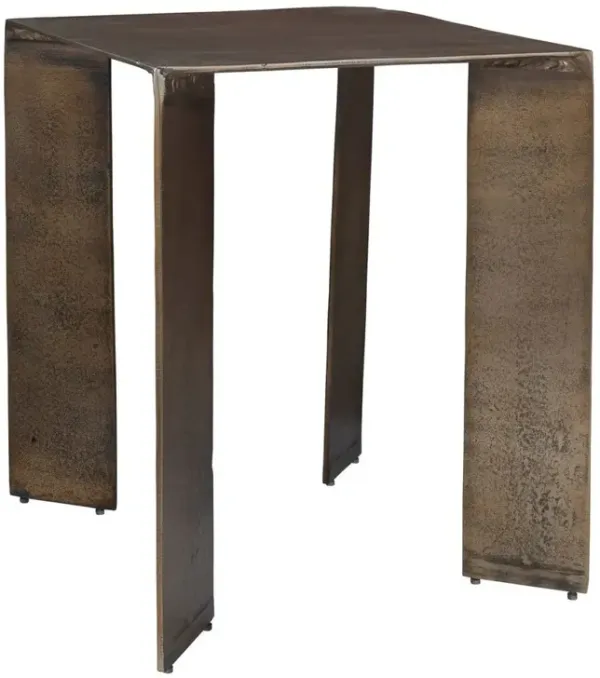 Reade Outdoor Square End Table in Gold