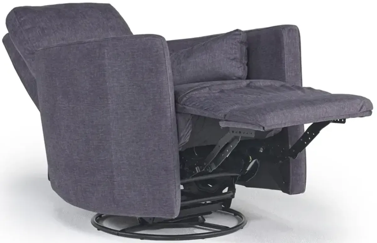 Retreat Swivel Gliding Recliner in Charcoal