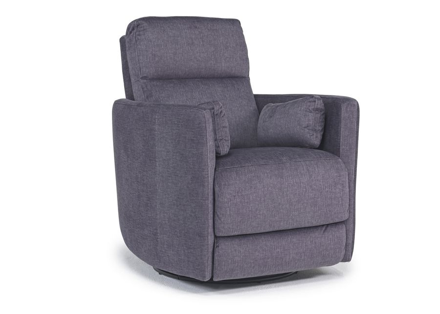 Retreat Swivel Gliding Recliner in Charcoal