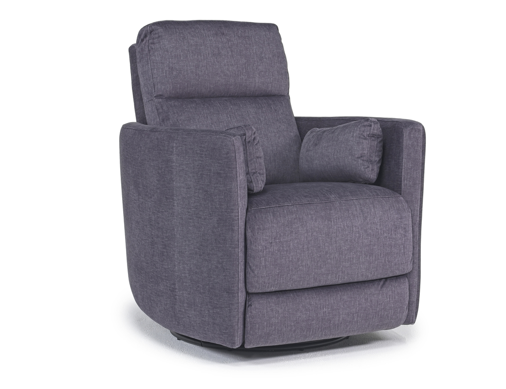 Retreat Swivel Gliding Recliner in Charcoal